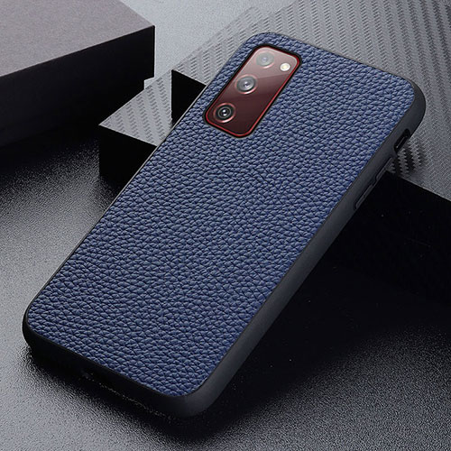 Soft Luxury Leather Snap On Case Cover B05H for Samsung Galaxy S20 FE (2022) 5G Blue