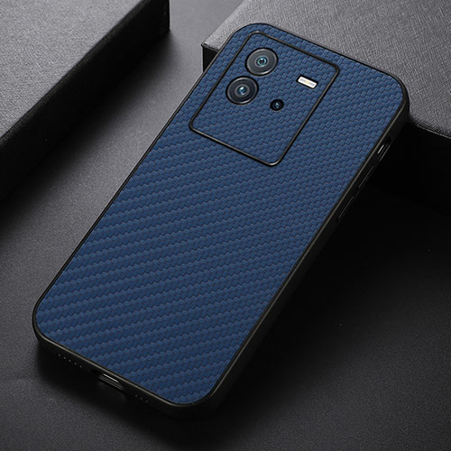 Soft Luxury Leather Snap On Case Cover B05H for Vivo iQOO Neo6 5G Blue