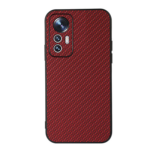 Soft Luxury Leather Snap On Case Cover B05H for Xiaomi Mi 12 Lite 5G Red