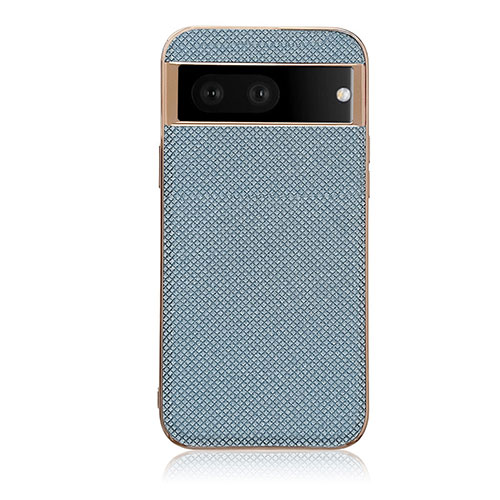 Soft Luxury Leather Snap On Case Cover B06H for Google Pixel 6a 5G Blue