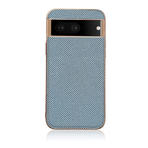 Soft Luxury Leather Snap On Case Cover B06H for Google Pixel 7 5G Blue