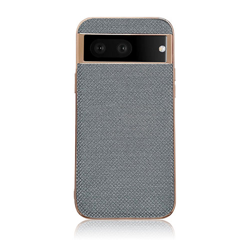 Soft Luxury Leather Snap On Case Cover B06H for Google Pixel 7 5G Gray