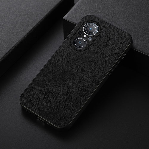 Soft Luxury Leather Snap On Case Cover B06H for Huawei Honor 50 SE 5G Black