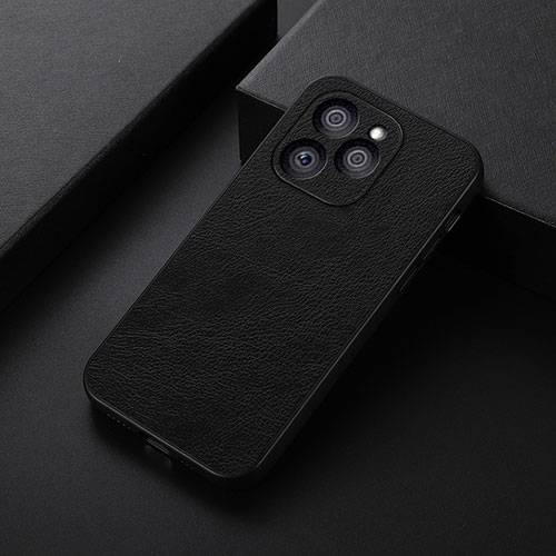 Soft Luxury Leather Snap On Case Cover B06H for Huawei Honor 60 SE 5G Black