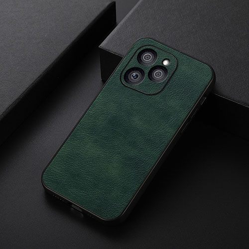 Soft Luxury Leather Snap On Case Cover B06H for Huawei Honor 60 SE 5G Green