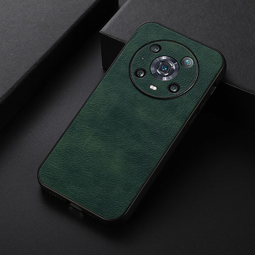 Soft Luxury Leather Snap On Case Cover B06H for Huawei Honor Magic4 Pro 5G Green