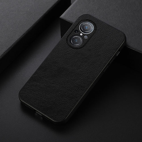 Soft Luxury Leather Snap On Case Cover B06H for Huawei Nova 9 SE Black