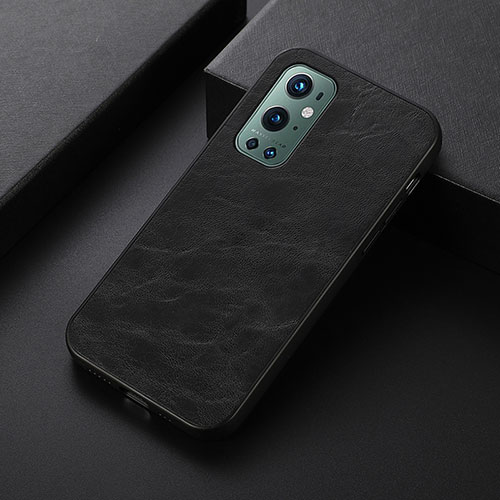 Soft Luxury Leather Snap On Case Cover B06H for OnePlus 9 Pro 5G Black