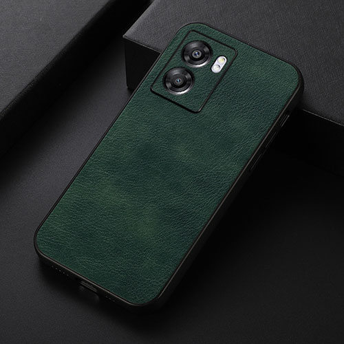 Soft Luxury Leather Snap On Case Cover B06H for Oppo K10 5G India Green