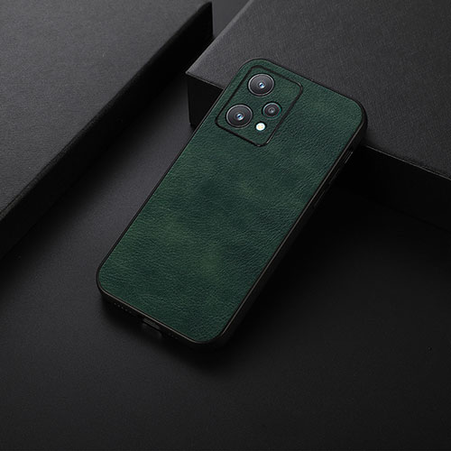 Soft Luxury Leather Snap On Case Cover B06H for Realme V25 5G Green