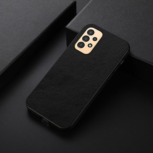 Soft Luxury Leather Snap On Case Cover B06H for Samsung Galaxy A13 4G Black