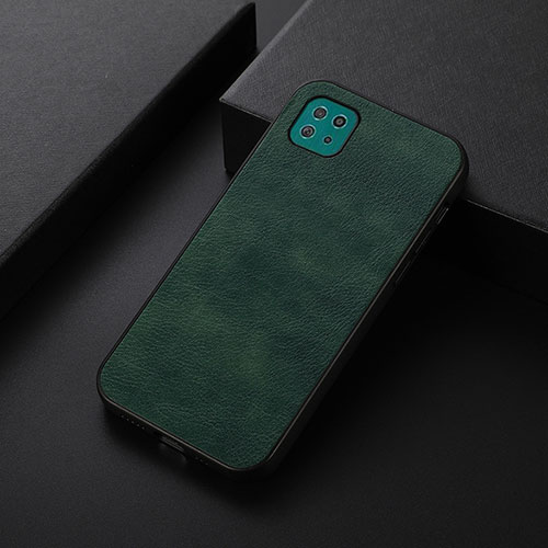 Soft Luxury Leather Snap On Case Cover B06H for Samsung Galaxy A22 5G Green