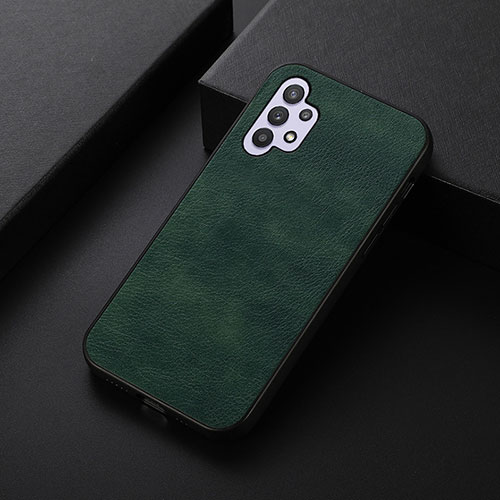 Soft Luxury Leather Snap On Case Cover B06H for Samsung Galaxy A32 4G Green