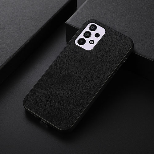 Soft Luxury Leather Snap On Case Cover B06H for Samsung Galaxy A33 5G Black