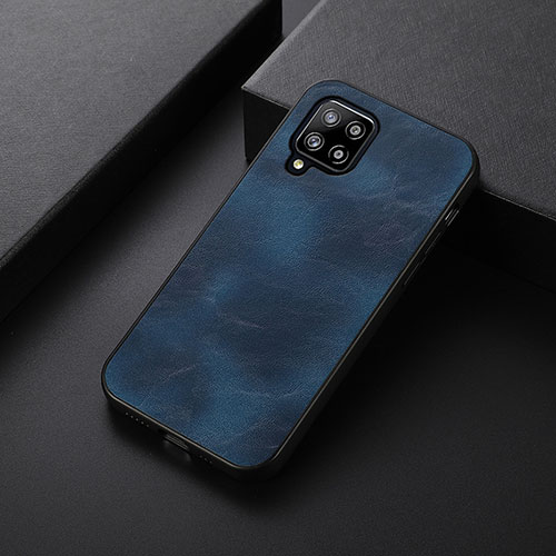 Soft Luxury Leather Snap On Case Cover B06H for Samsung Galaxy A42 5G Blue