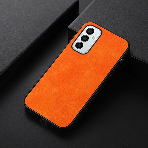 Soft Luxury Leather Snap On Case Cover B06H for Samsung Galaxy F23 5G Orange