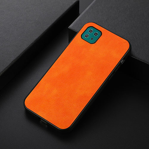 Soft Luxury Leather Snap On Case Cover B06H for Samsung Galaxy F42 5G Orange