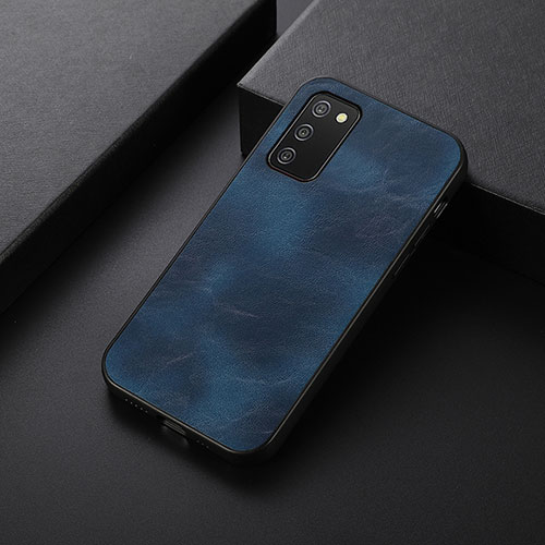 Soft Luxury Leather Snap On Case Cover B06H for Samsung Galaxy M02s Blue