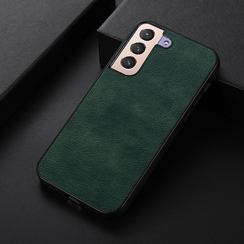 Soft Luxury Leather Snap On Case Cover B06H for Samsung Galaxy S24 Plus 5G Green