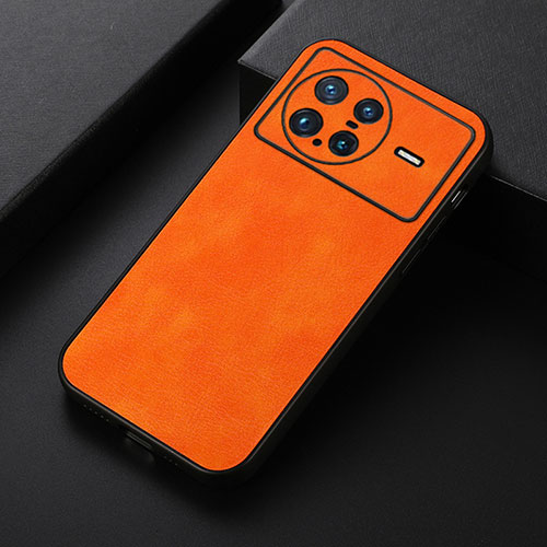 Soft Luxury Leather Snap On Case Cover B06H for Vivo X Note Orange