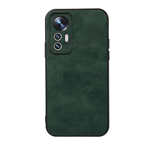 Soft Luxury Leather Snap On Case Cover B06H for Xiaomi Mi 12 Pro 5G Green