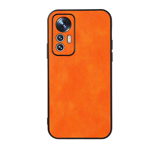 Soft Luxury Leather Snap On Case Cover B06H for Xiaomi Mi 12X 5G Orange