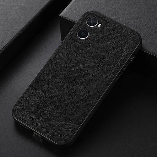 Soft Luxury Leather Snap On Case Cover B07H for Oppo A36 Black