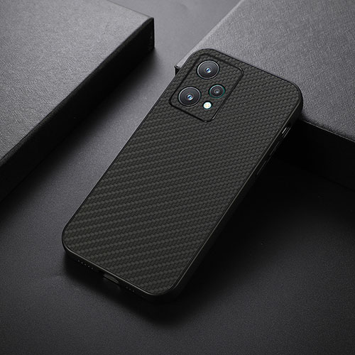 Soft Luxury Leather Snap On Case Cover B07H for Realme 9 Pro 5G Black