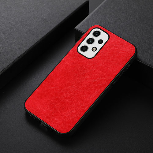 Soft Luxury Leather Snap On Case Cover B07H for Samsung Galaxy A23 4G Red