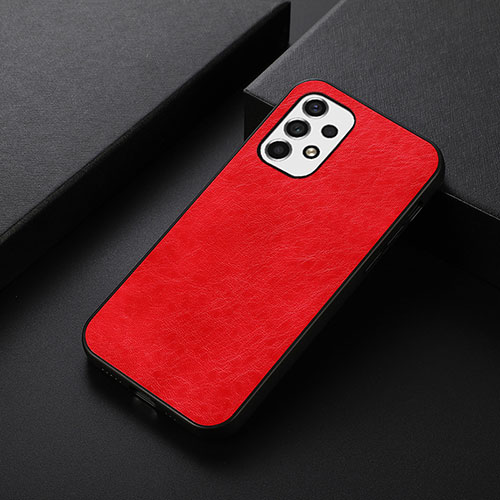 Soft Luxury Leather Snap On Case Cover B07H for Samsung Galaxy A53 5G Red
