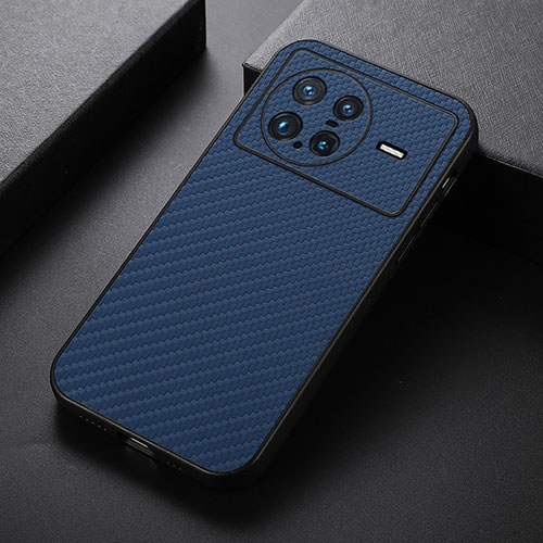 Soft Luxury Leather Snap On Case Cover B07H for Vivo X Note Blue