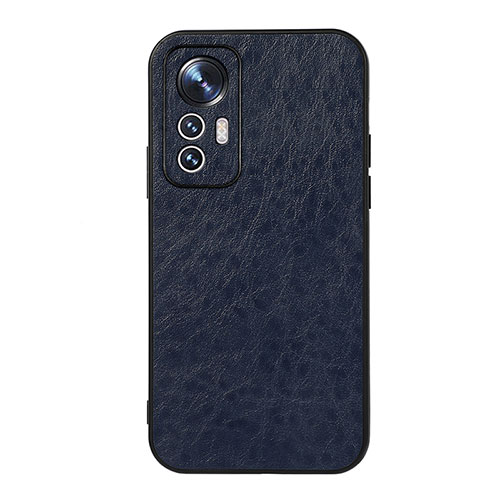 Soft Luxury Leather Snap On Case Cover B07H for Xiaomi Mi 12 5G Blue