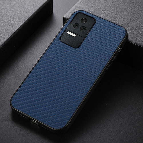 Soft Luxury Leather Snap On Case Cover B07H for Xiaomi Redmi K50 Pro 5G Blue