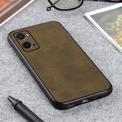 Soft Luxury Leather Snap On Case Cover B08H for Oppo A36 Green