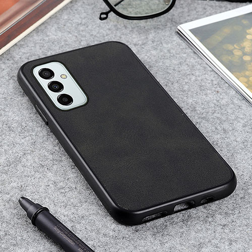 Soft Luxury Leather Snap On Case Cover B08H for Samsung Galaxy F23 5G Black