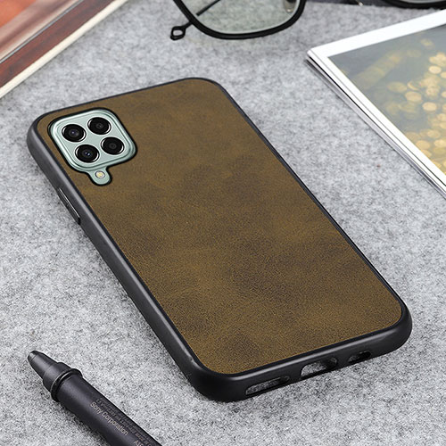 Soft Luxury Leather Snap On Case Cover B08H for Samsung Galaxy M33 5G Green