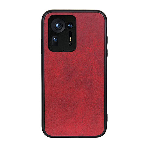 Soft Luxury Leather Snap On Case Cover B08H for Xiaomi Mi Mix 4 5G Red