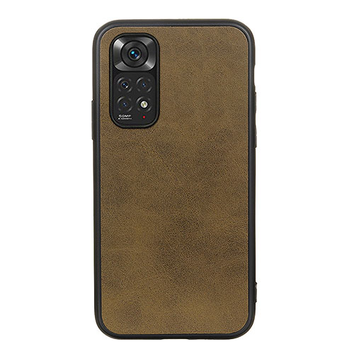 Soft Luxury Leather Snap On Case Cover B08H for Xiaomi Redmi Note 11S 4G Green