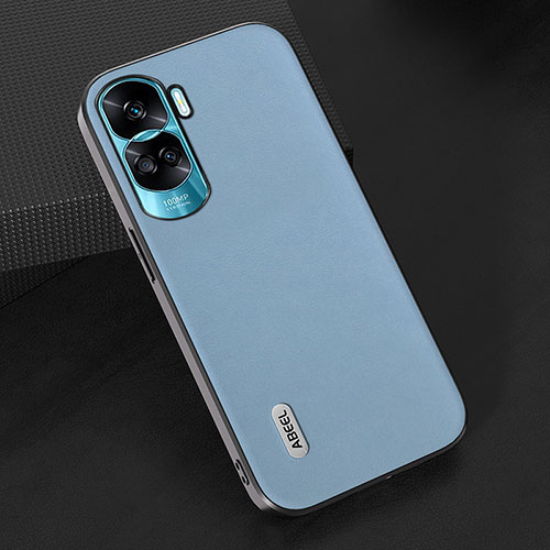 Soft Luxury Leather Snap On Case Cover BH2 for Huawei Honor 90 Lite 5G Mint Blue