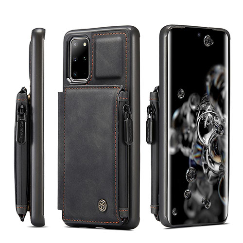 Soft Luxury Leather Snap On Case Cover C01S for Samsung Galaxy S20 Plus Black