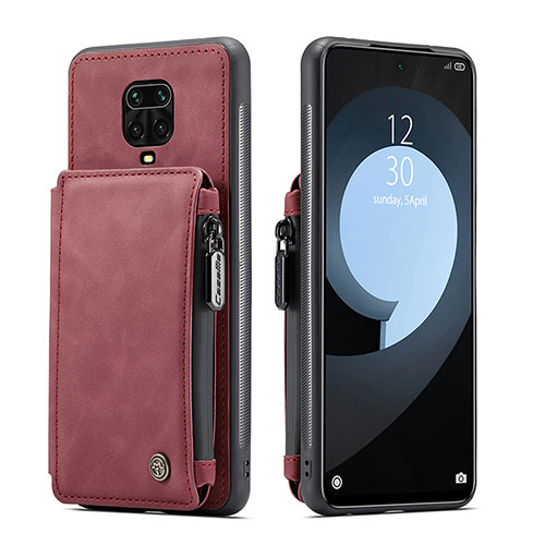 Soft Luxury Leather Snap On Case Cover C01S for Xiaomi Poco M2 Pro Red