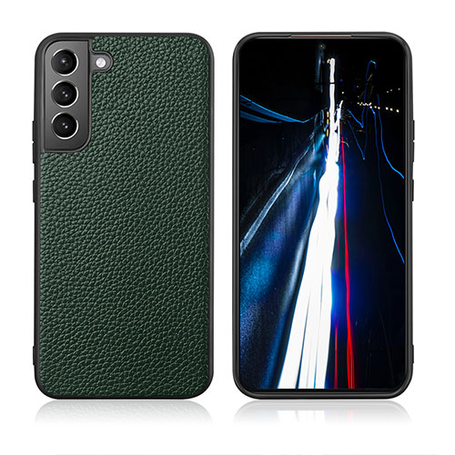 Soft Luxury Leather Snap On Case Cover C08 for Samsung Galaxy S23 Plus 5G Green