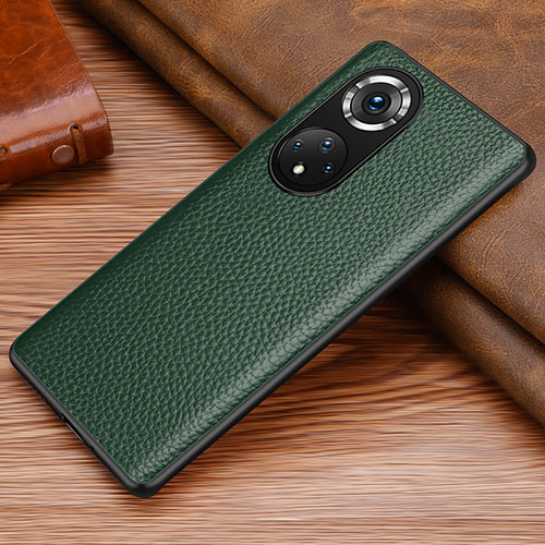 Soft Luxury Leather Snap On Case Cover DL1 for Huawei Honor 50 Pro 5G Green