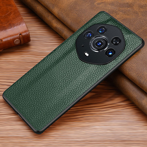 Soft Luxury Leather Snap On Case Cover DL1 for Huawei Honor Magic3 Pro+ Plus 5G Green