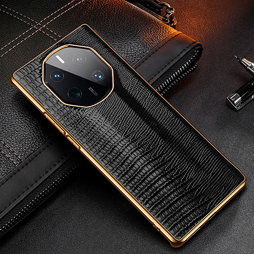 Soft Luxury Leather Snap On Case Cover DL1 for Huawei Mate 50 RS Black