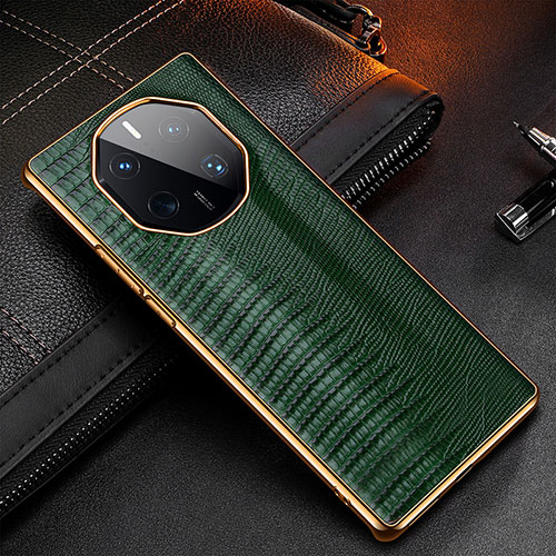 Soft Luxury Leather Snap On Case Cover DL1 for Huawei Mate 50 RS Green