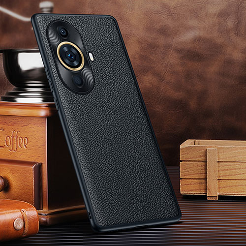 Soft Luxury Leather Snap On Case Cover DL1 for Huawei Nova 11 Black