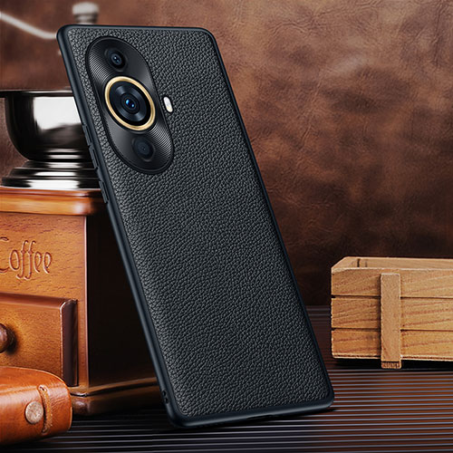 Soft Luxury Leather Snap On Case Cover DL1 for Huawei Nova 11 Pro Black