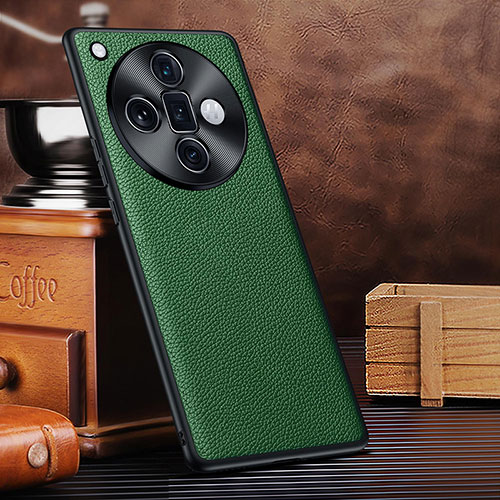 Soft Luxury Leather Snap On Case Cover DL1 for Oppo Find X7 Ultra 5G Green