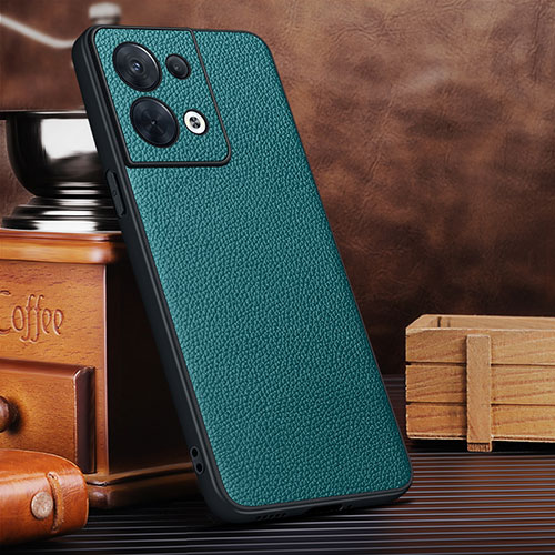 Soft Luxury Leather Snap On Case Cover DL1 for Oppo Reno9 Pro 5G Green